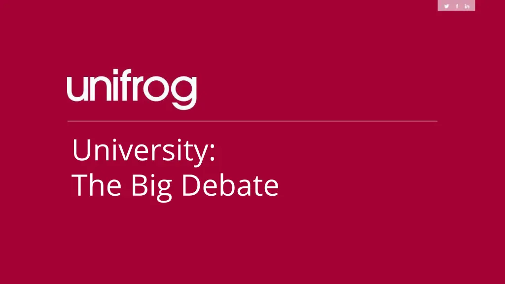 university the big debate