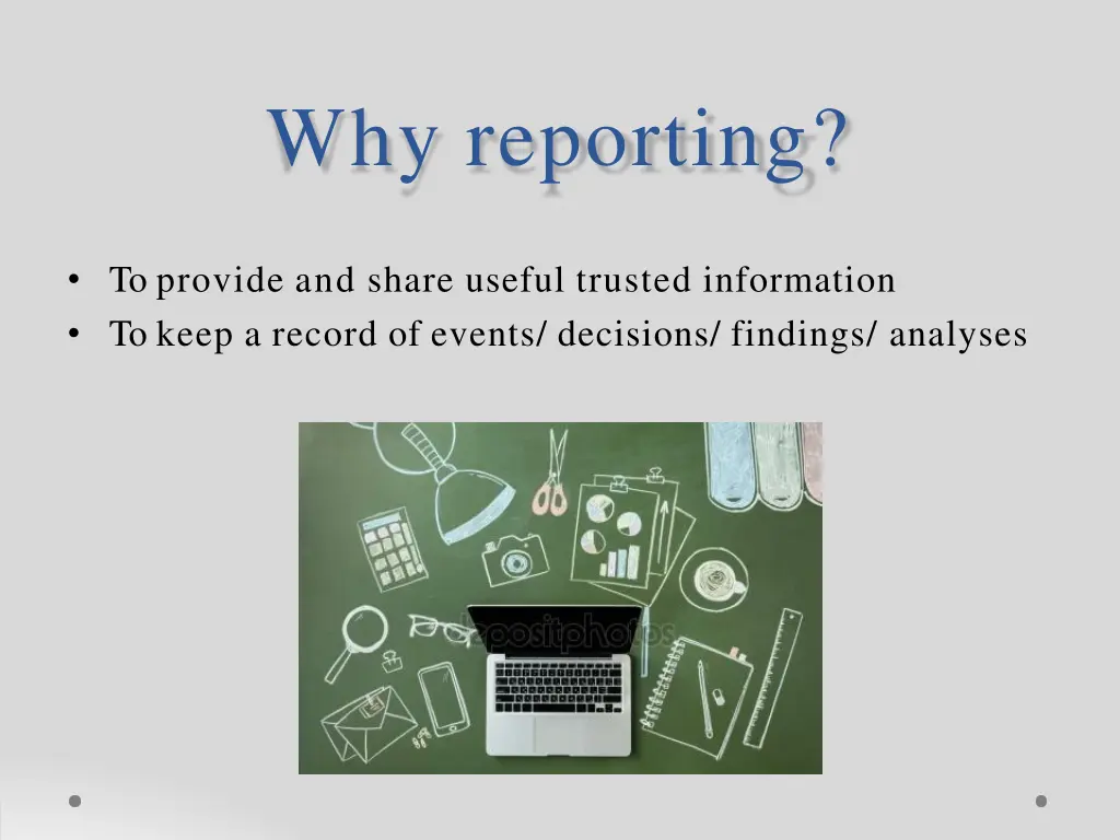 why reporting