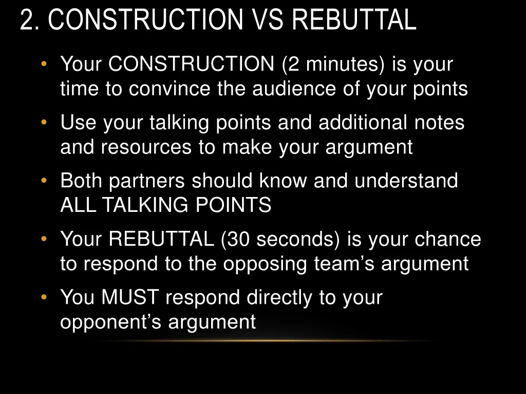 2 construction vs rebuttal