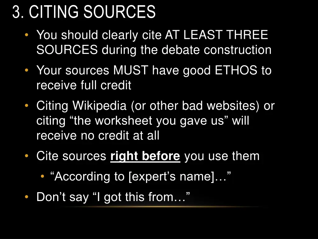 3 citing sources you should clearly cite at least