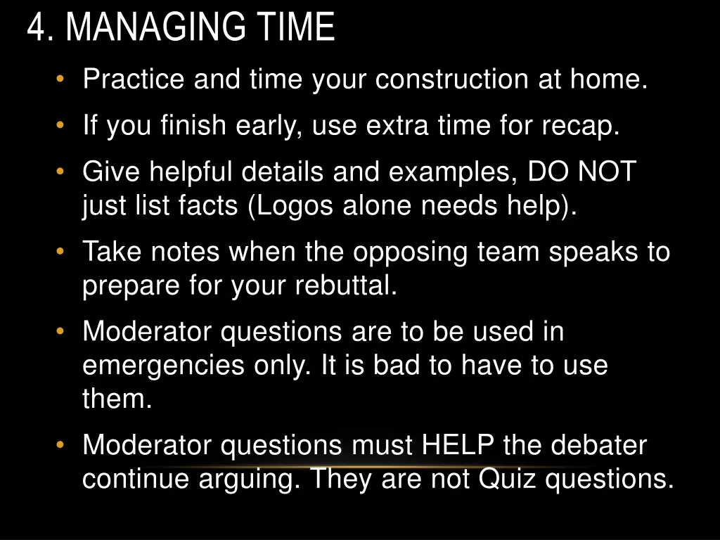 4 managing time practice and time your