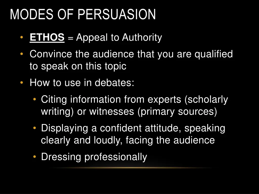 modes of persuasion