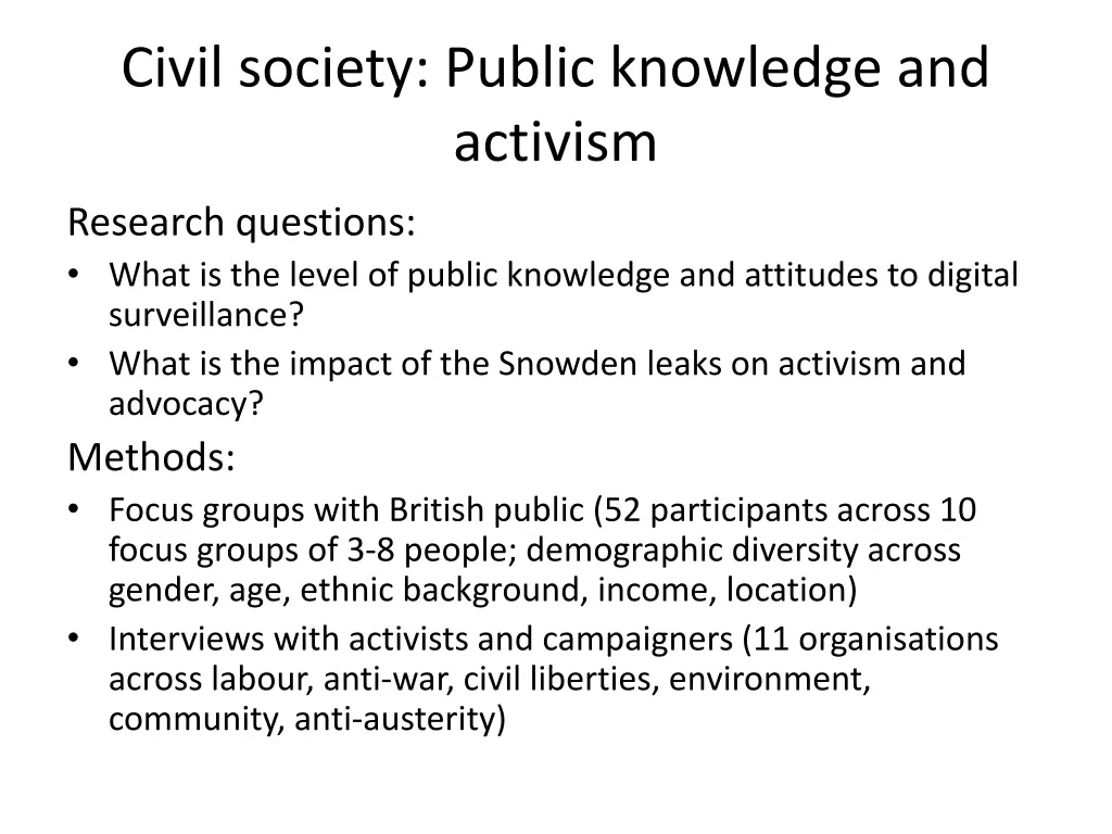 civil society public knowledge and activism