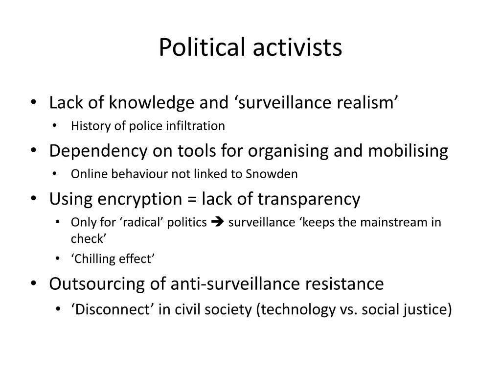 political activists