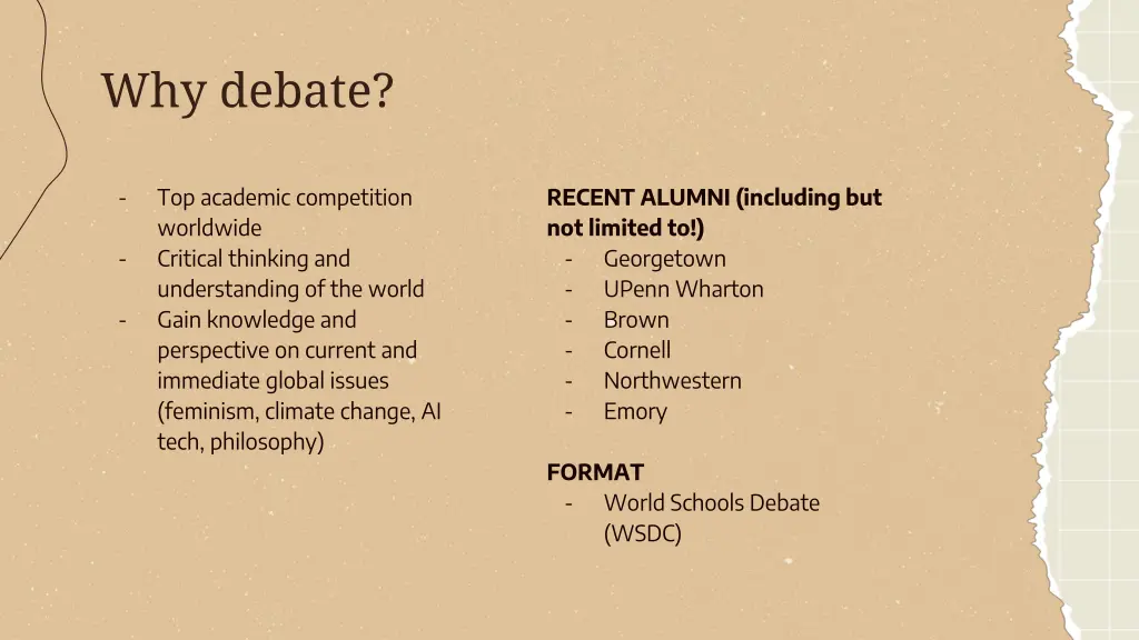 why debate