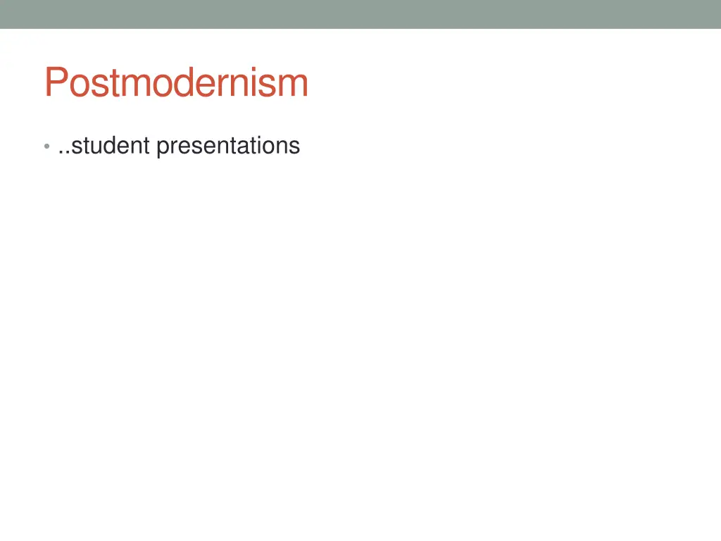 postmodernism