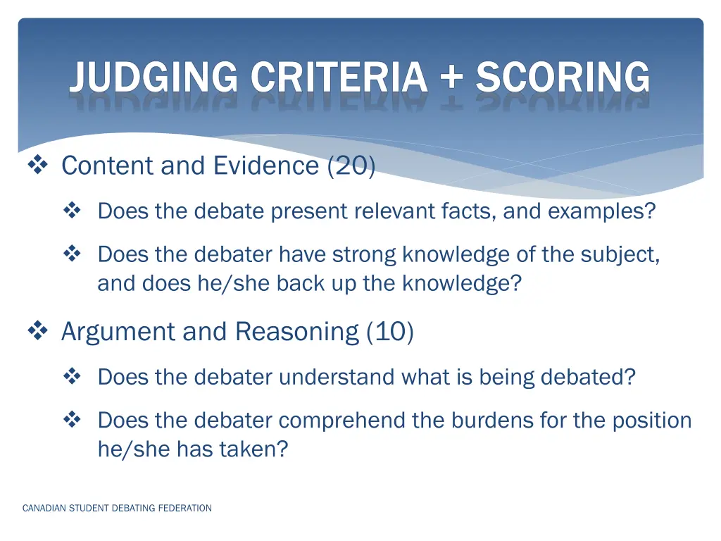 content and evidence 20