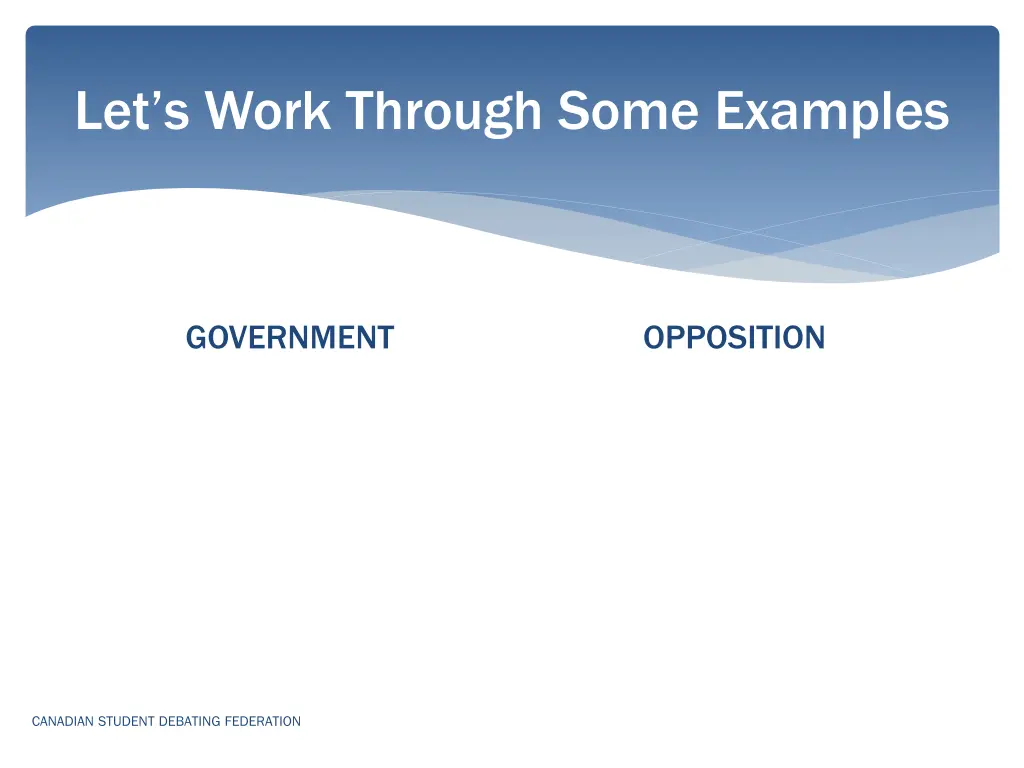 let s work through some examples