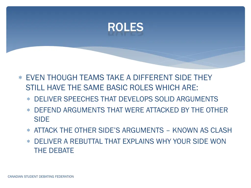 roles