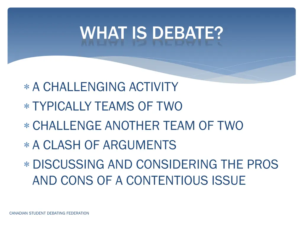 what is debate