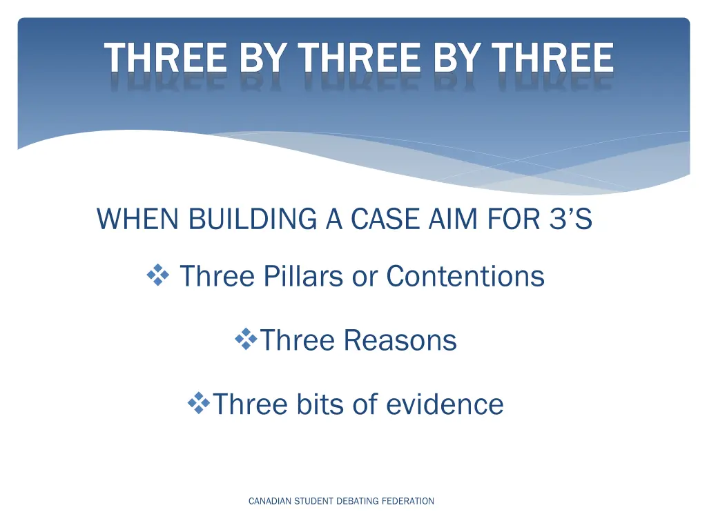 when building a case aim for 3 s