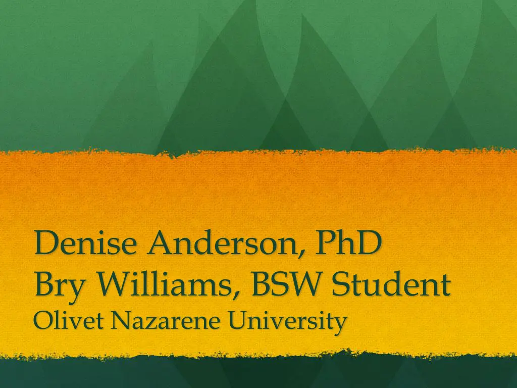 denise anderson phd bry williams bsw student