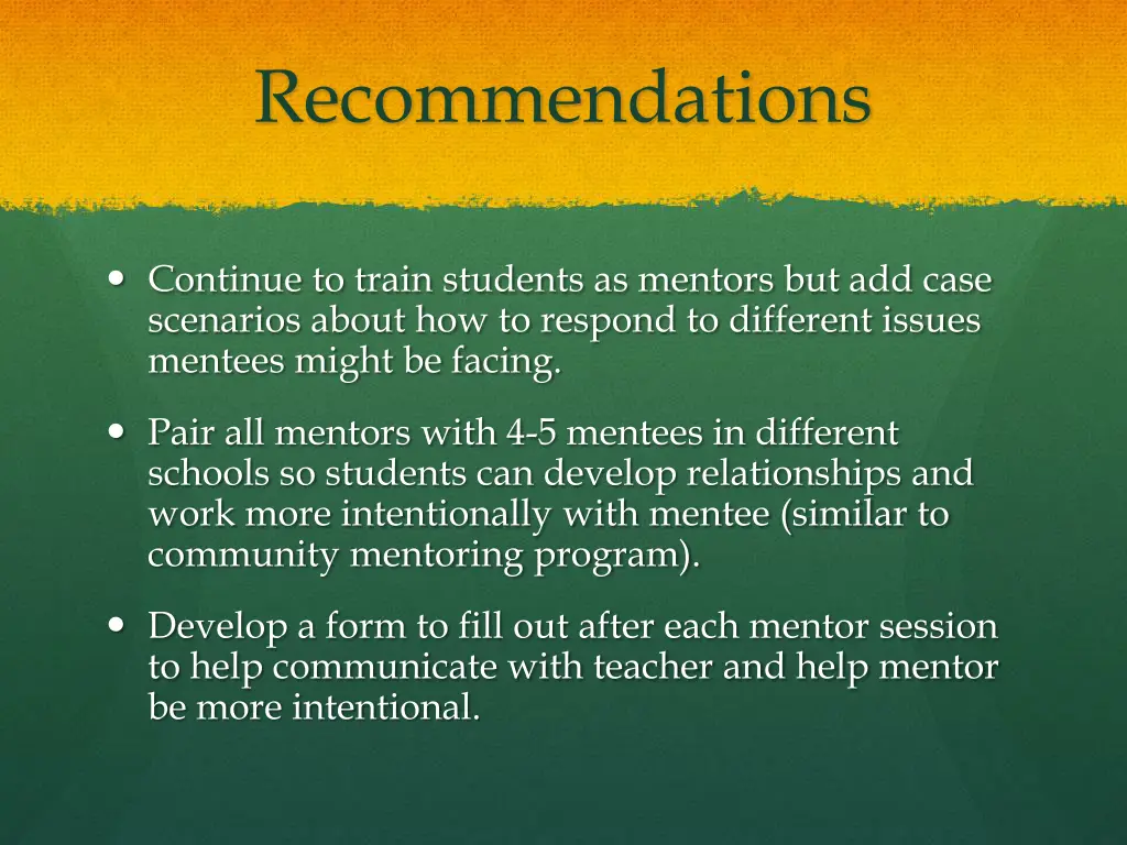recommendations