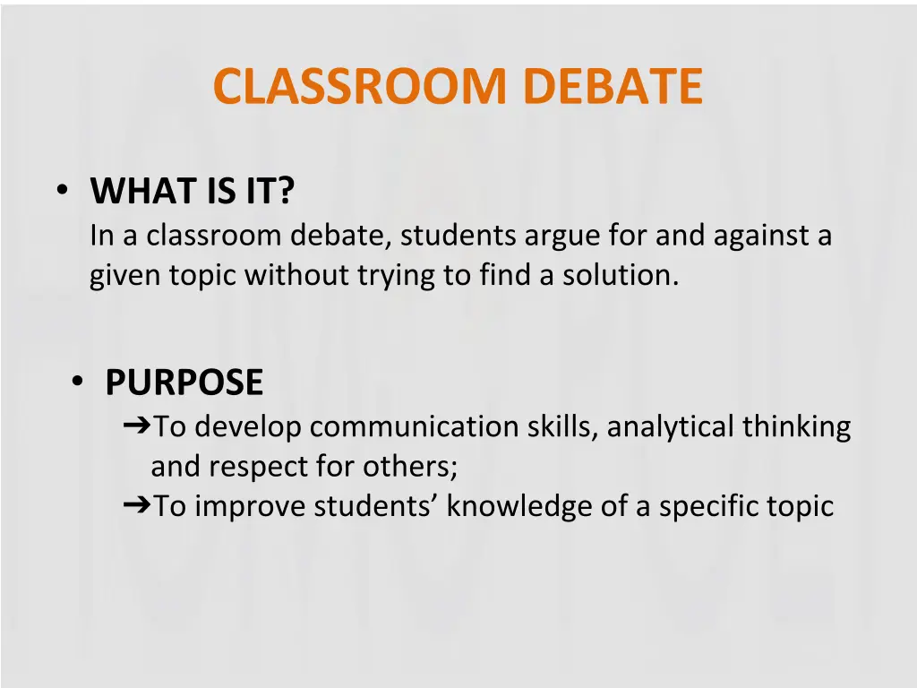 classroom debate