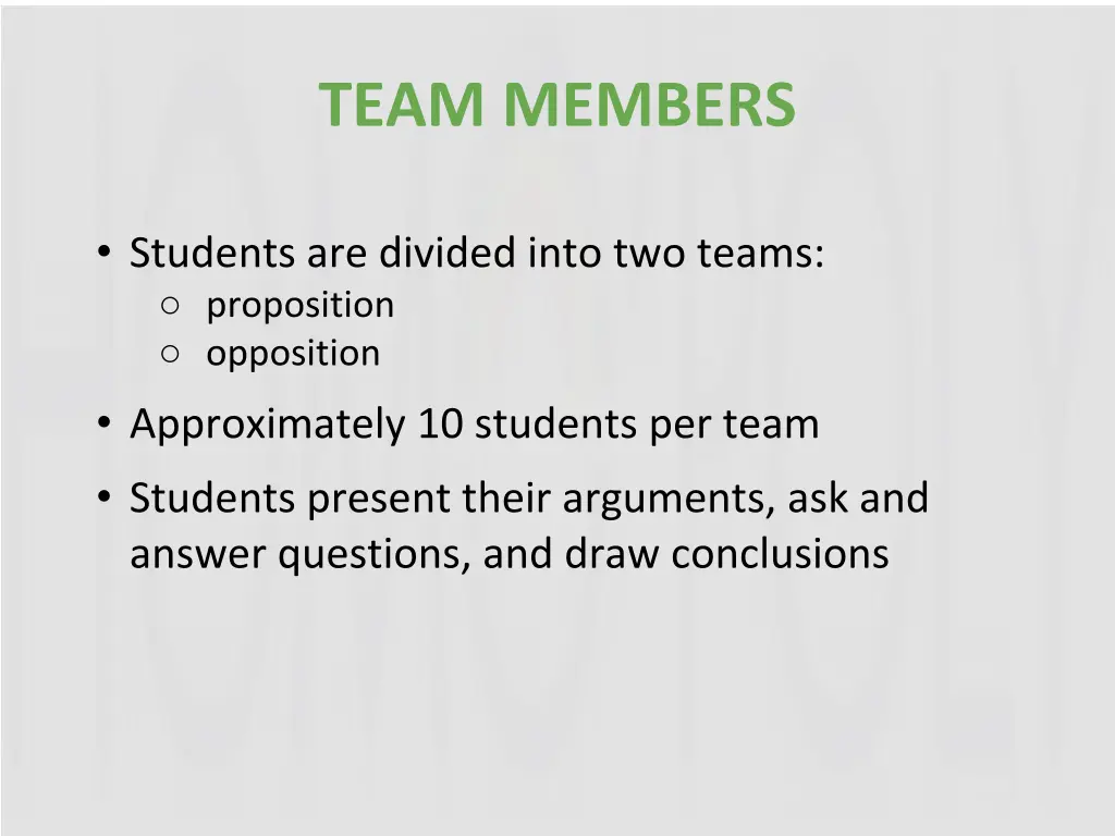 team members