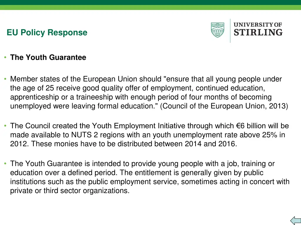 eu policy response