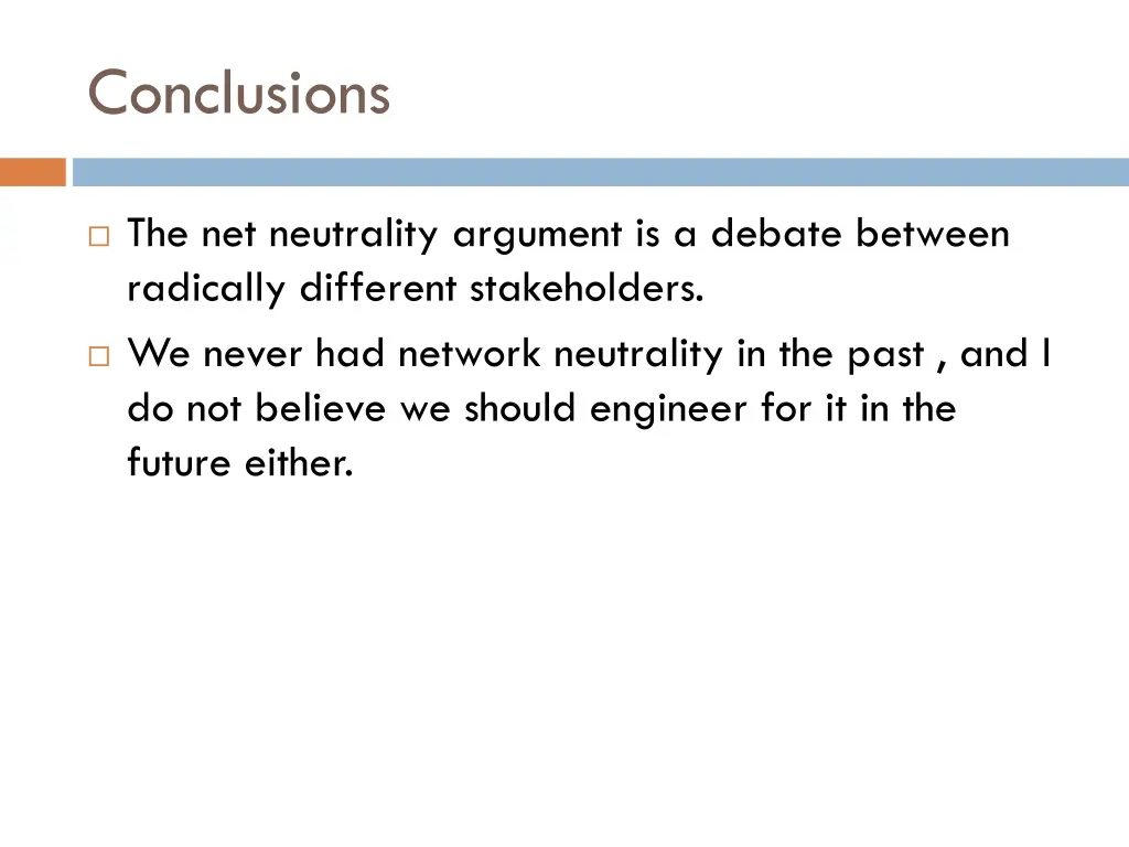 conclusions