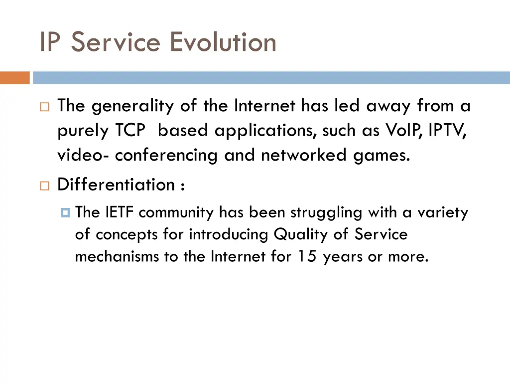 ip service evolution