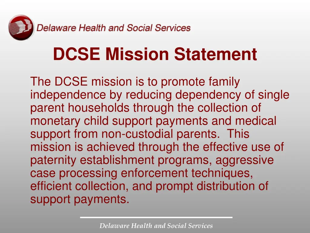 dcse mission statement
