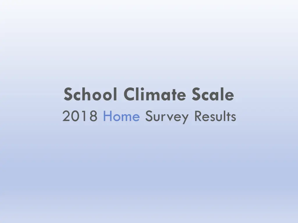 school climate scale 2018 home survey results