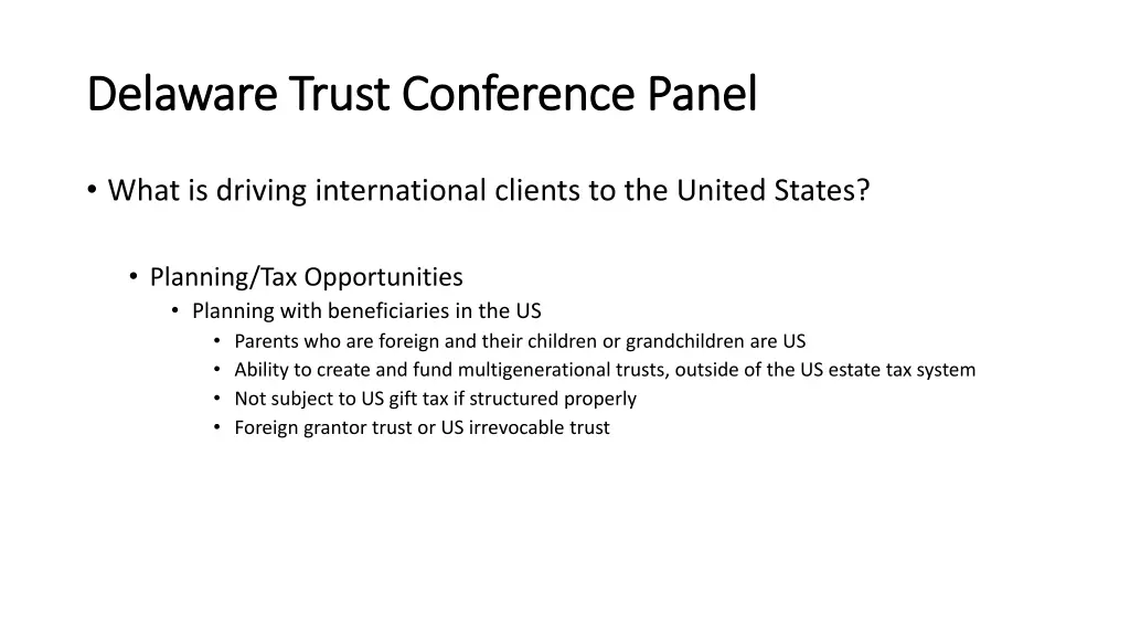 delaware trust conference panel delaware trust 5