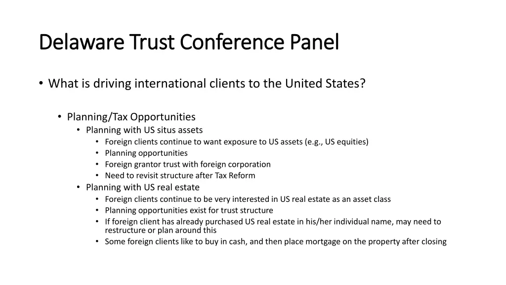 delaware trust conference panel delaware trust 6
