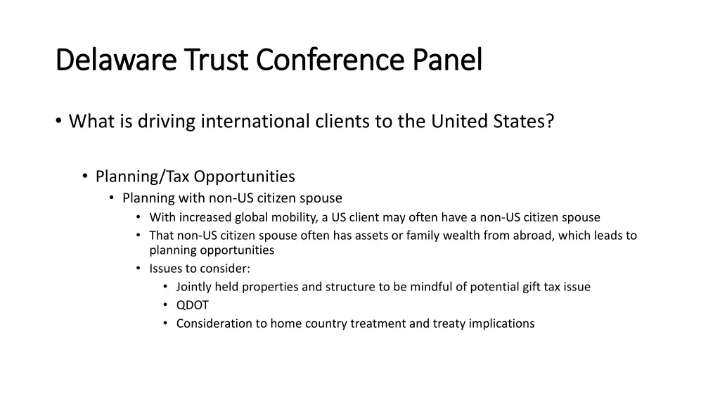 delaware trust conference panel delaware trust 7