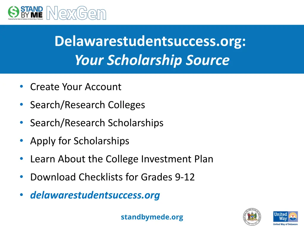 delawarestudentsuccess org your scholarship source