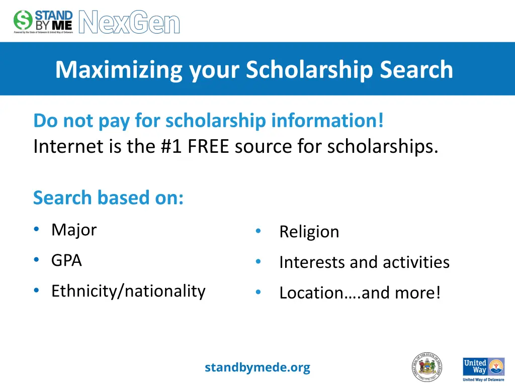 maximizing your scholarship search