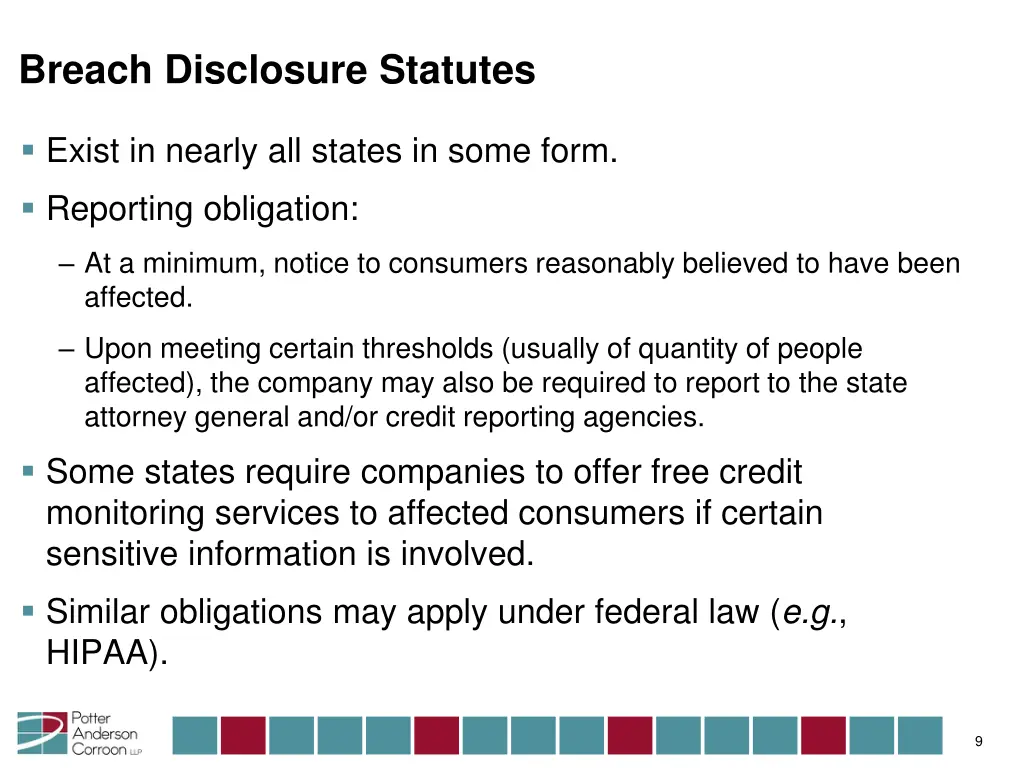 breach disclosure statutes
