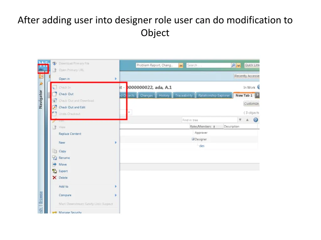 after adding user into designer role user