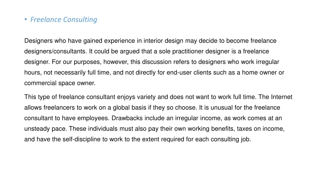 freelance consulting