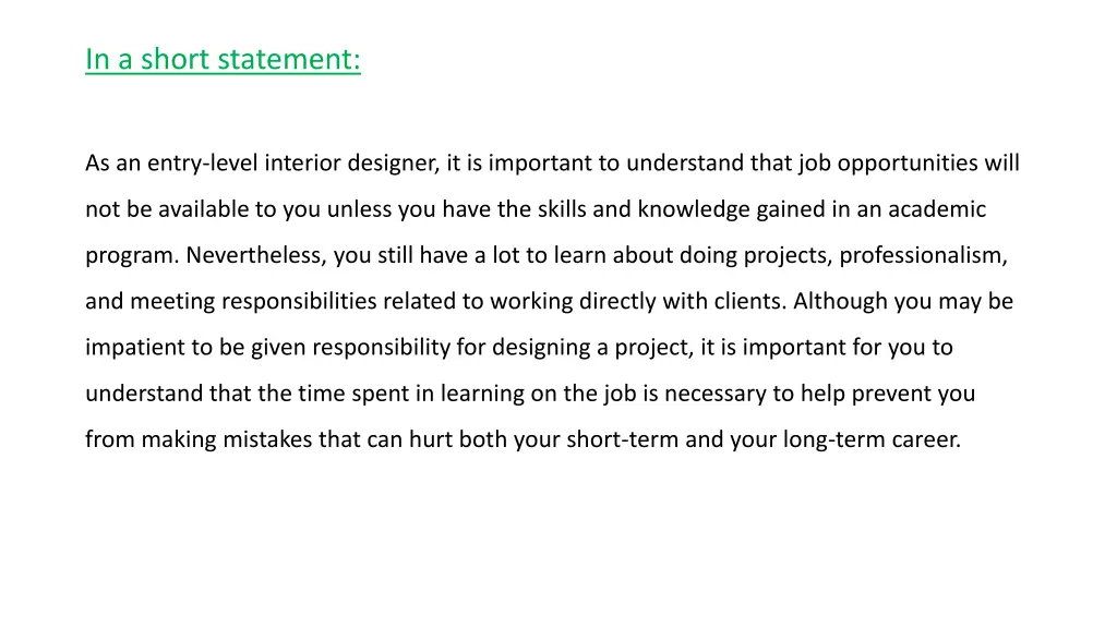 in a short statement