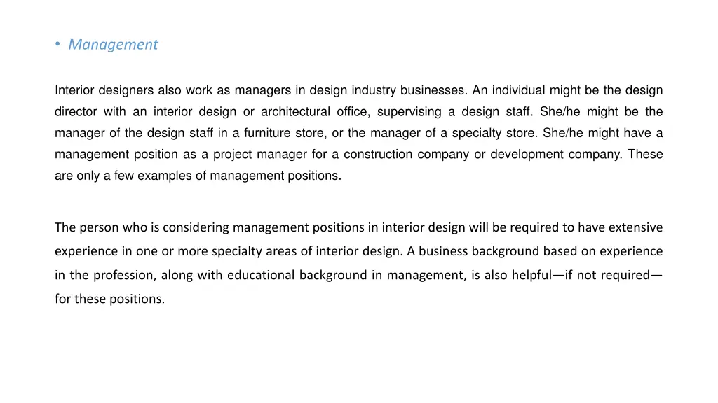 management