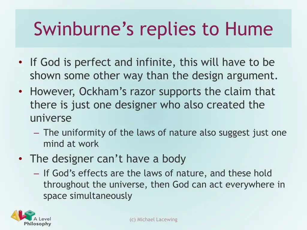 swinburne s replies to hume