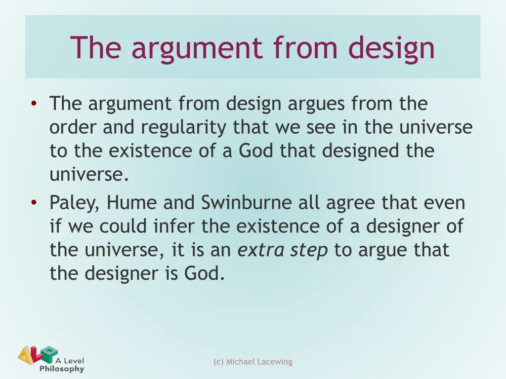 the argument from design