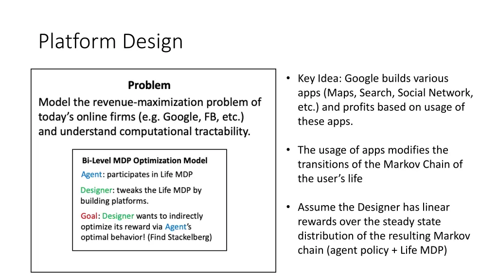 platform design