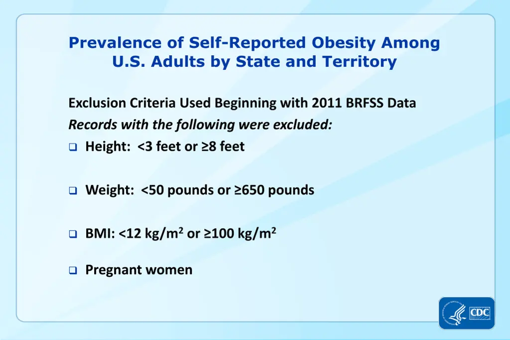 prevalence of self reported obesity among 3