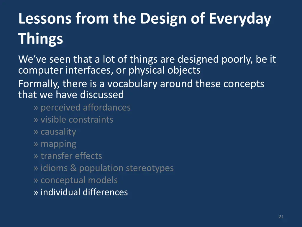 lessons from the design of everyday things