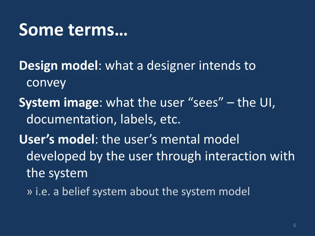 some terms