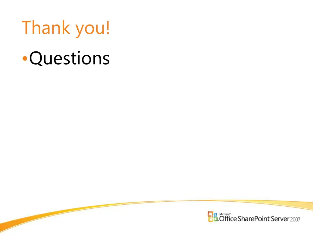 thank you questions