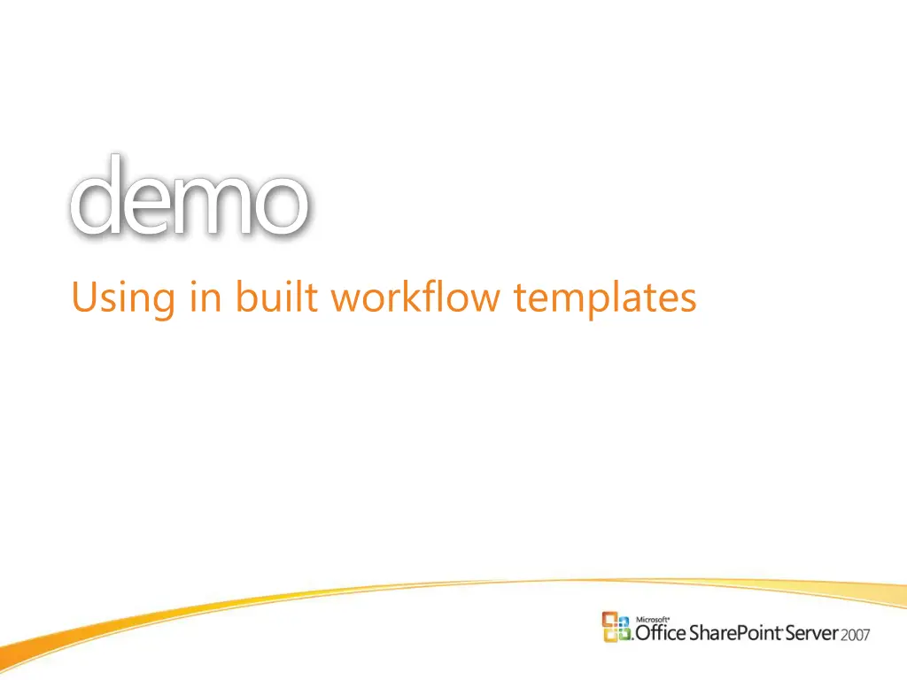 using in built workflow templates