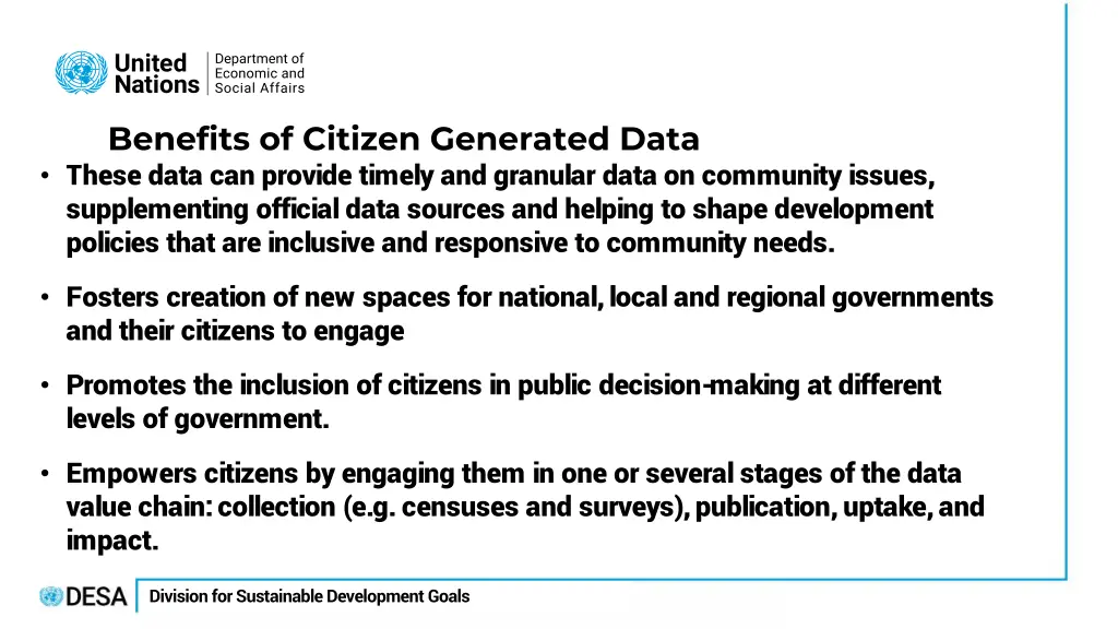 benefits of citizen generated data