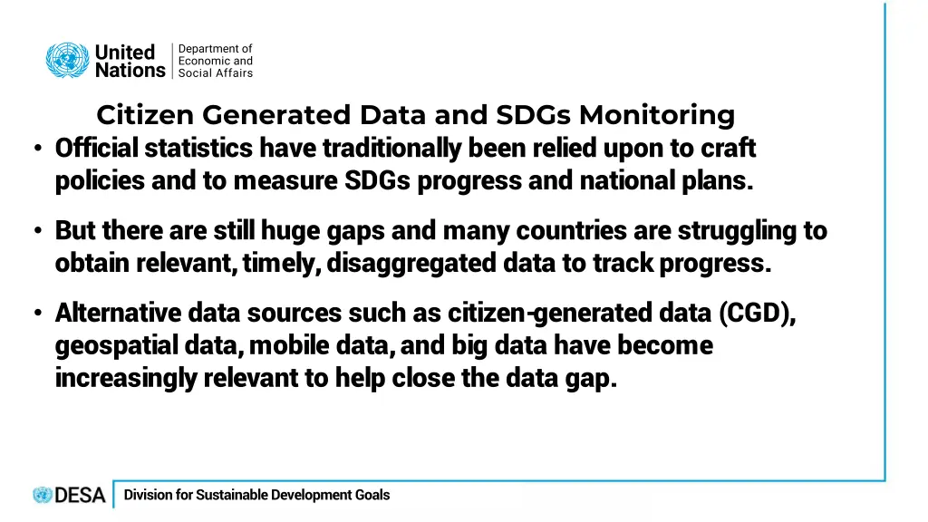 citizen generated data and sdgs monitoring