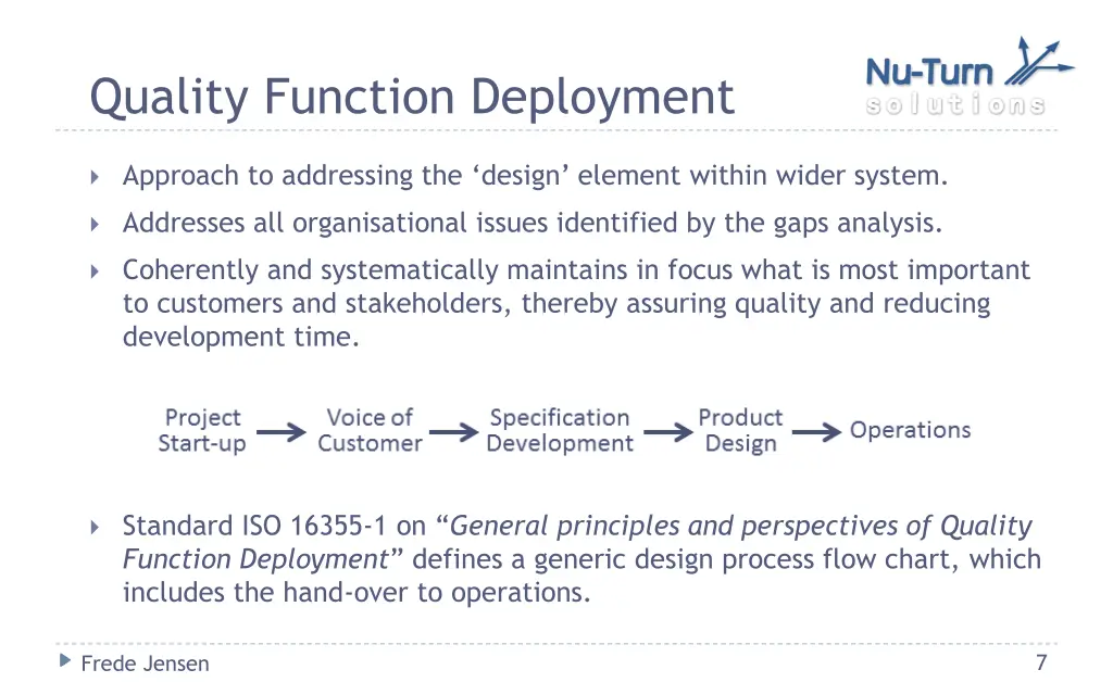 quality function deployment