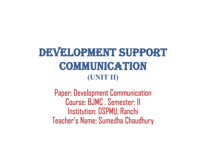 development support development support