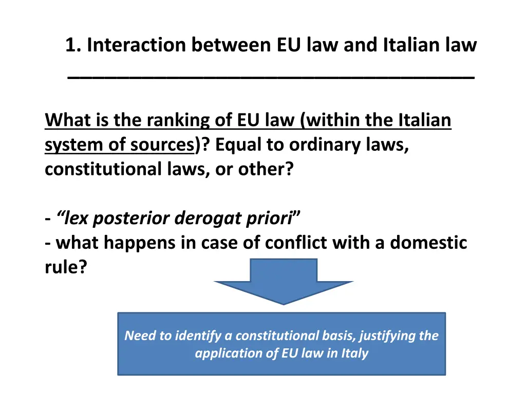 1 interaction between eu law and italian law