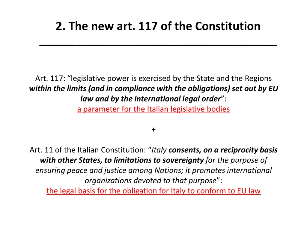 2 the new art 117 of the constitution