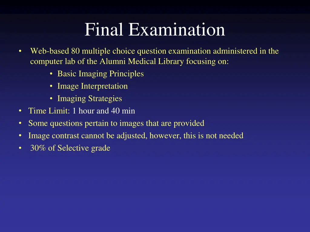 final examination