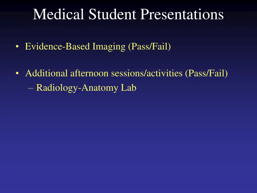 medical student presentations
